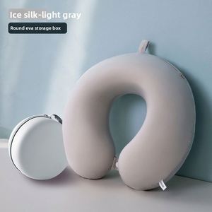 Ice Silk U-shaped <b>Memory</b> <b>Foam</b> Cooling Neck Pillow for Cervical Support Travel Car & Airplane Use Lightweight <0.5kg Portable - Product Image 4