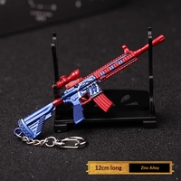 Set de Llaveros de Juego, Estilo AKM AWM, Mini Modelo de Pistola de Metal, Llavero de Aleación de Zinc, Colgante de Rifle de Francotirador, Regalo para Fanáticos de los Juegos
