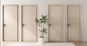 Dernière conception de porte principale en bois pour villa, design moderne, couleurs de peinture pour portes en bois, anti-moisissure, pour <span class=keywords><strong>maison</strong></span> - Product Image 2