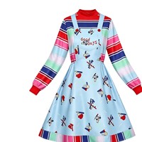 Costume Chucky Bestseller du film 'Child's Play' pour Halloween, tenue de cosplay unisexe en polyester pour enfants, saison 2