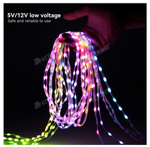 Trang trí nội thất bên Wifi giáng sinh năng lượng mặt trời Vườn RGB bên trang trí đám cưới cổ tích giáng sinh 4pin dây màu đen LED <span class=keywords><strong>String</strong></span> ánh sáng - Product Image 6