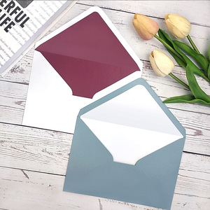 Custom Luxury <b>Simple</b> Business Digital Printing Wallet Envelopes Decorative Floral Gold Border Stationery Ordinary Paper - Product Image 2