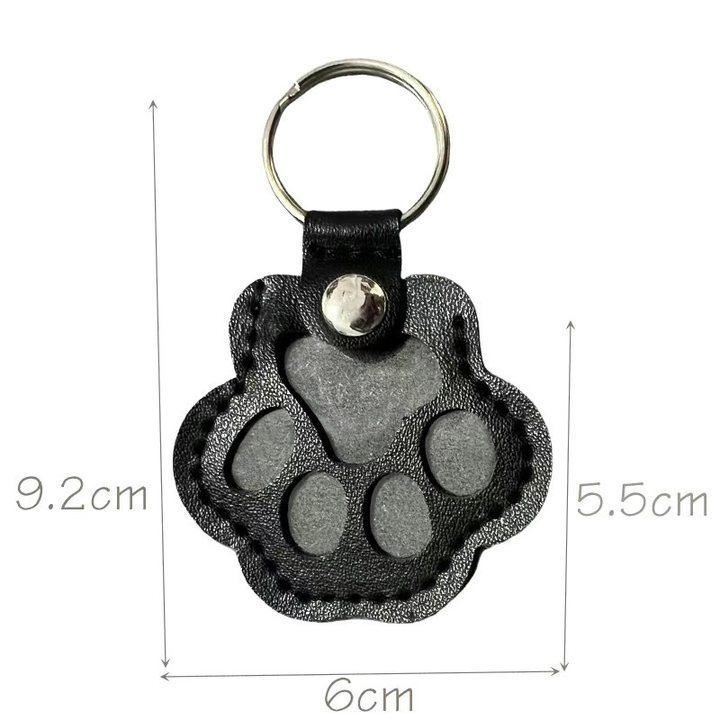 Porte-clés créatif en cuir pour animaux de compagnie [Noir] 1 pièce