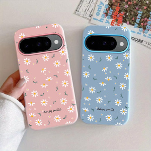Nouvelles coques de téléphone portable effet peau avec motifs feuilles de marguerite pour Google PIXEL 7/7A/8 <span class=keywords><strong>PRO</strong></span> 9pro Xl 10PRO, coque arrière en gelée - Product Image 1