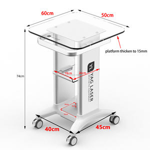 Chariot de salon blanc avec logo OEM grand chariot avec rangement Support de machine laser lourde portable Chariot à instruments pour équipement de beauté - Product Image 4