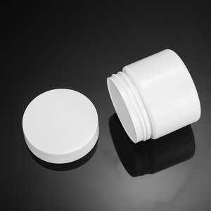 White <b>Plastic</b> <b>Bottle</b> 50ml 47mm Wide Mouth Screw Cap Cosmetic Jar <b>Empty</b> Container Cylinder Shape Universal Lid - Product Image 1