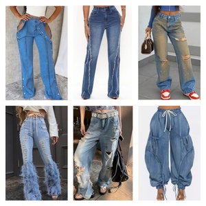 <span class=keywords><strong>Jeans</strong></span> Elasticizzati Slim Fit da <span class=keywords><strong>Donna</strong></span>, Pantaloni a Sigaretta Strappati, Vendita Diretta del Produttore Cinese Shain, Spedizione Casuale - Product Image 1