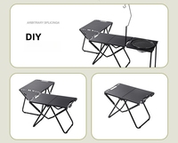 Table de camping portable moderne, pliable, à ouverture rapide, en acier au carbone léger, pour la salle à manger, l'hôtel, l'école, la pêche, le pique-nique, le barbecue, la plage