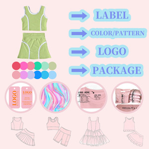 Completo da Yoga/Tennis 2 Pezzi per Ragazze OEM, Set Yoga per Bambini Personalizzabile Colore e Fantasia, Basso MOQ, Alta Elasticità, Asciugatura Rapida, per Ingrosso - Product Image 2