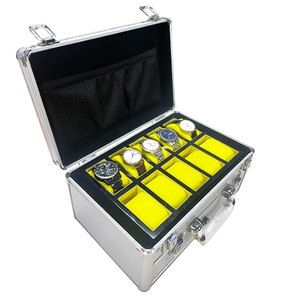 頑丈な20スロット腕時計ボックスオーガナイザー、耐衝撃フォーム付き防水アルミニウム/金属製収納ケース - Product Image 5