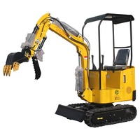 Mini-pelles compactes 1 tonne pour travaux agricoles, machines de terrassement, importées, sur chenilles, à vendre