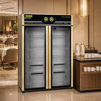 Gabinete de Desinfección de Doble Puerta, Gabinete de Desinfección de Vajilla con Ozono e Infrarrojos a 80°C para Platos, Tazones y Cristalería de Hotel
