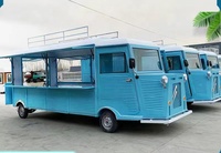 Remorque mobile de camion de nourriture de conteneur de commande de pizza vintage électrique entièrement équipement avec la cuisine complète