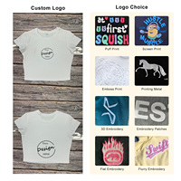 Nouveau style 2024, impression de logo personnalisé, crop top pour femme, vente en gros, crop top en coton confortable de haute qualité, crop top sexy pour femme