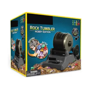 Nettoyeur de bijoux professionnel Rock Tumbler Kit pierres précieuses brutes pierre Machine de polissage grain tige enfant Science Edu jouets