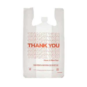 Wholesale Plastic Vest Handle Shopping Bag Custom Logo Carrier Bag for Supermarket Grocery Store <b>Packaging</b> Manufacturer Supply - Product Image 4