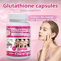 Capsules Glutawhite 1500000mg Haute Puissance L-Glutathion Collagène Vitamine C pour Éclaircissement de la Peau et Éclat Lumineux – Complément Alimentaire