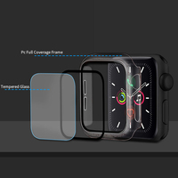 Casing PC Anti Gores, CASING Transparan untuk Seri 4 5 6, Penutup Penuh Jam Tangan Apple dengan Pelindung Layar