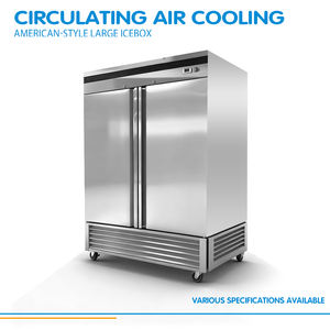 X-MING ticari mutfak buzdolabı cam kapi dik dondurucu 201/304 paslanmaz çelik restoran buzdolabı - Product Image 3