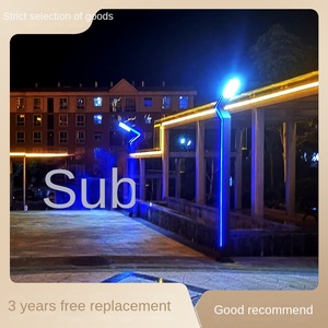 ไฟ LED อลูมิเนียมติดถนนในสวนที่ทันสมัยความสูง3-6เมตรโคมไฟพลังงานแสงอาทิตย์ IP65กลางแจ้งโคมไฟสำหรับใช้ในภูมิทัศน์ - Product Image 2