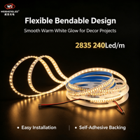 Lampu Strip LED 2835 240leds/m DC24V  Lumen Tinggi Lampu Pita LED Fleksibel 20m Tanpa Kedip Arus Konstan