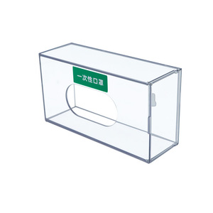 Wall Mounted Office Organizer Rectangle Transparent Storage <b>Box</b> For Gloves Masks <b>Hats</b> Thickened Dustproof Kitchen Workshop Use - Product Image 3