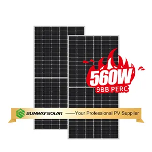 מפעל מכירה ישירה 550w שמש פנל 560 ואט 560 w monocrystalline paneles solares