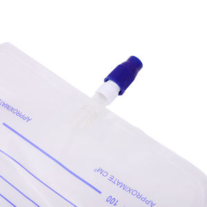 Bolsa de drenaje de orina de plástico desechable médica con válvula giratoria - Product Image 1
