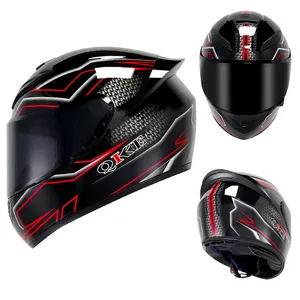 Akıllı motosiklet kask toptan siyah beyaz XXL çin OEM kabuk ambalaj yüzlü plastik renk çift destek güvenlik ABS