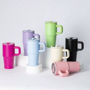 Stainless Steel 14oz <b>Kids</b> Outdoor Tumbler with Straw Handle Vacuum Insulated Beverage Cup - Product Image 3