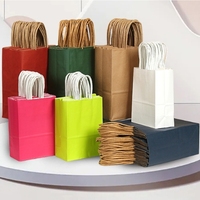 Offre Spéciale Shopping avec Logo Brun Kraft Art Sac en Papier avec Poignée Supermarché Avec Votre Propre Logo