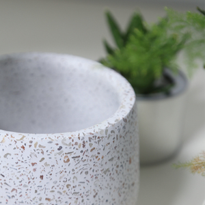 Terrazo-macetas y macetas de flores pequeñas para interior, para escritorio - Product Image 6