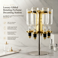 Bouteilles de parfum en verre Golden Circle Color Bulk de 375 ml et 500 ml, support de présentation pour huiles parfumées, entonnoir, distributeur de parfum en verre