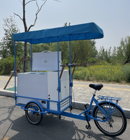 Tricycle électrique à chargement frontal de vélo de crème glacée chariot de nourriture de rue avec congélateur à vendre
