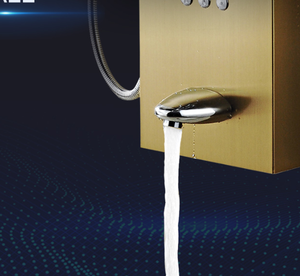 <span class=keywords><strong>Columna</strong></span> <span class=keywords><strong>dorada</strong></span> <span class=keywords><strong>de</strong></span> acero inoxidable 304, panel <span class=keywords><strong>de</strong></span> <span class=keywords><strong>ducha</strong></span> inteligente, cascada, Spa, chorros - Product Image 3