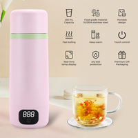 Ketel listrik portabel untuk Teh & Kopi, ketel listrik Mini mendidih cepat dengan fungsi hangat, Ketel desain cerdas