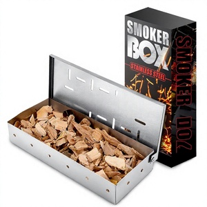 Boîte à fumée en acier inoxydable de haute qualité pour grillades, outils de fumage pour <span class=keywords><strong>barbecue</strong></span> en extérieur, camping et jardin - Product Image 5