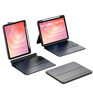 Clavier <span class=keywords><strong>de</strong></span> <span class=keywords><strong>tablette</strong></span> multi-langues pour <span class=keywords><strong>Samsung</strong></span> Galaxy Tab S11 11 pouces, étui clavier sans fil - Product Image 1