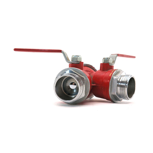 Equipo de lucha contra incendios 2,5 "X1.5" X1.5 "Y Conexión Divisor de agua contra incendios de 2 vías con válvula de bola interior - Product Image 6