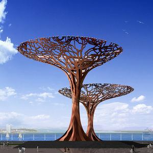 Bên ngoài cây lớn tác phẩm điêu khắc dấu sắt thanh kim loại tượng - Product Image 5