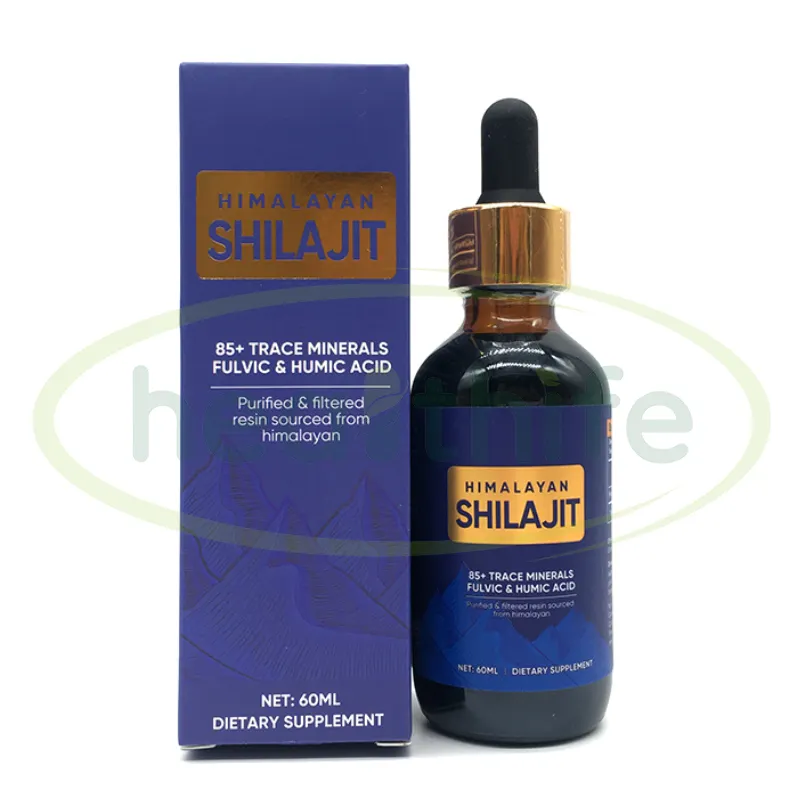 Healthife Pure Natural Himalayan Shilajit Extract Resin Liquid, 60ml/bottle Shilajit Drops