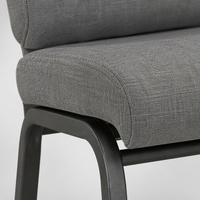 Chaises d'église empilables en gros à prix abordable, avec cadre métallique emboîtable et siège rembourré capitonné, chaises d'église empilables en vrac