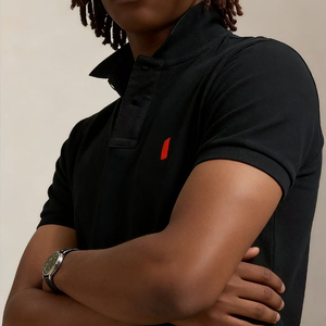 Polo <span class=keywords><strong>de</strong></span> Hombre Estilo Casual Elegante, Algodón <span class=keywords><strong>de</strong></span> Lujo Ligero, Estilo Academia Tianshan <span class=keywords><strong>de</strong></span> Kazajstán, Polos con Contraste - Product Image 1