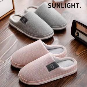Baumwolle Hausschuhe weibliches Winter haus dicken Boden Wintermonate Innen haus Paar Sommer Frau Hausschuhe Baumwolle - Product Image 5