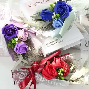 Bán Buôn Kết Hợp Bó Hoa Rose Valentine Của Ngày Món Quà Cưới Xà Phòng Như Một Món Quà