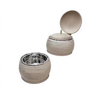 Réchaud de buffet rond de conception standard, en fer de qualité supérieure, pour la restauration et le maintien au chaud des aliments sur table. - Product Image 1