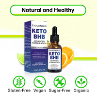 Ventes chaudes 60 ml/2 OZ Suppresseur d'appétit à base de cétones Perte de poids Liquide oral Pur brûleur de graisse Favorise la minceur Gouttes de céto Bhb