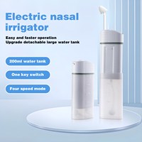 Irrigateur nasal électrique pour le soulagement des allergies et de la sinusite, 200 ml, 4 modes, Neti Pot, kit de rinçage nasal sans fil, livraison directe