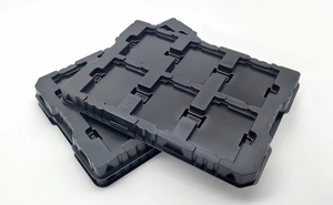 Plateau en plastique thermoformé ESD OEM pour boîtier électrique, thermoformage sous vide, durable, protecteur, couleurs et formes personnalisées, ISO9001 - Product Image 2