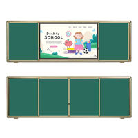 Tableau noir interactif intelligent coulissant de 55 pouces, taille d'écran LCD personnalisable, interactif 4K, 20 points tactiles, pour salle de classe scolaire